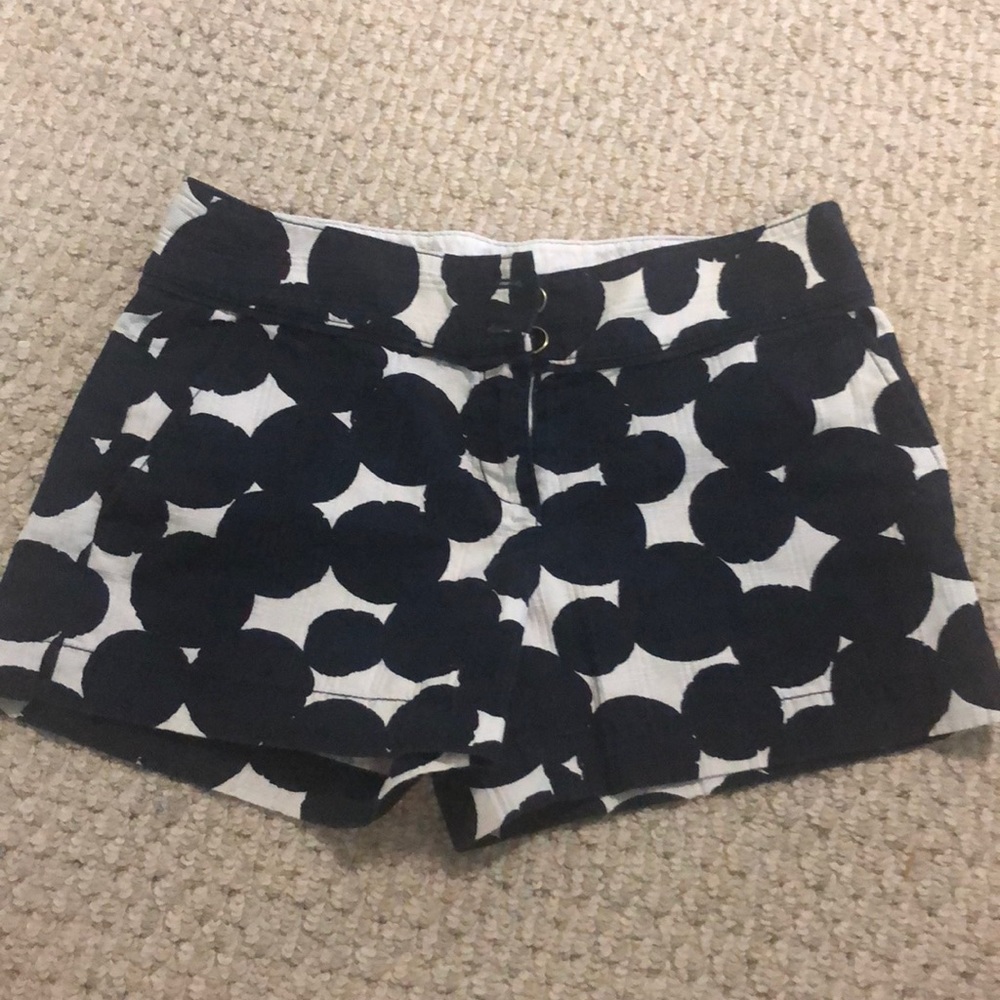 Loft navy polka dot shorts